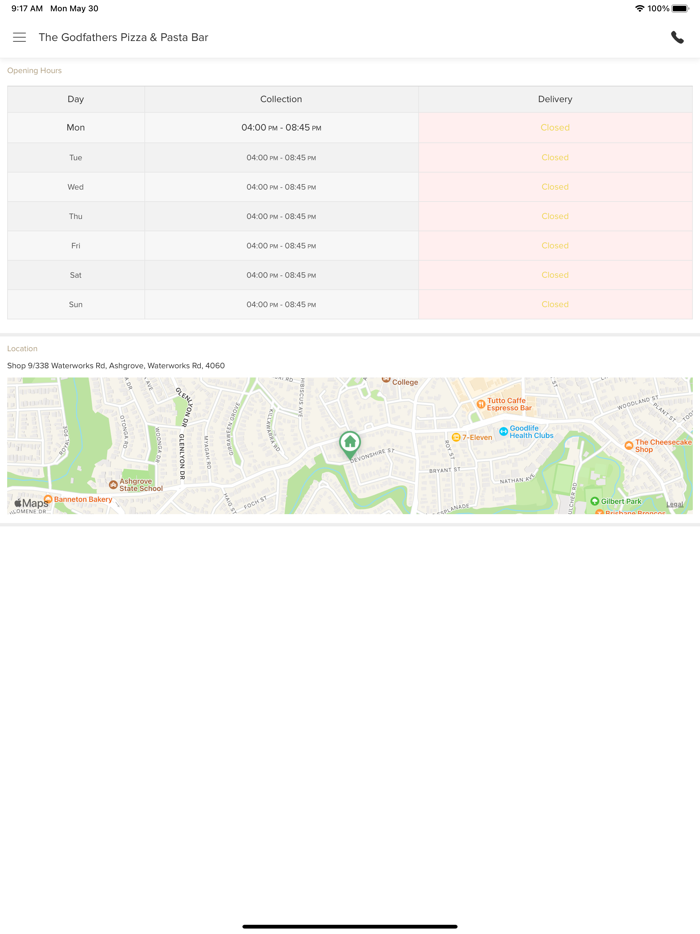 The Godfathers Pizza Pasta Bar