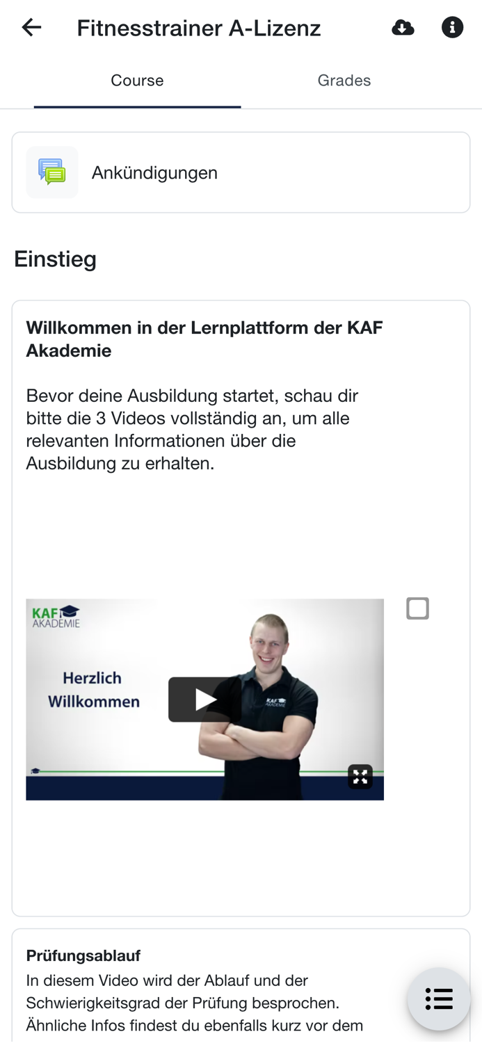 KAF Akademie Lernplattform