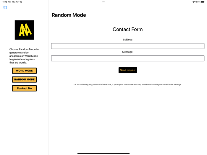 Offline Anagram Generator