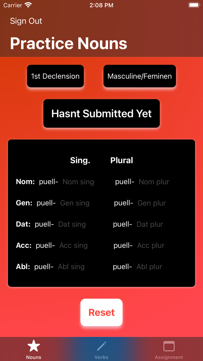 Latin Forms App