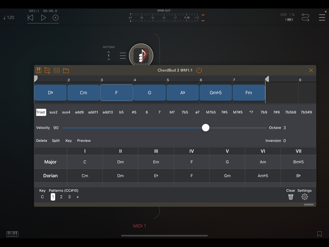 ChordBud 2 AUv3 MIDI Sequencer App voor iPhone, iPad en iPod touch
