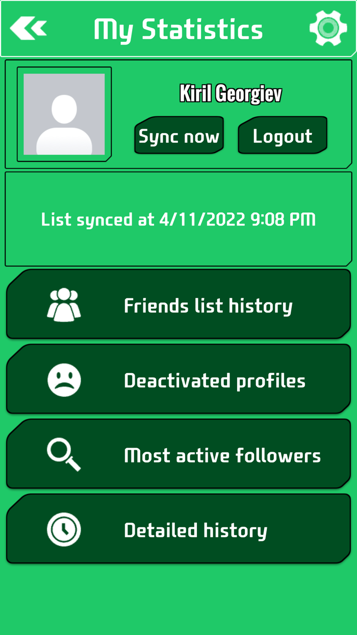 My Statistics - Social Tracker