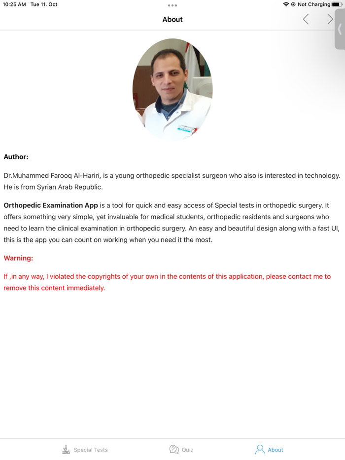 Orthopedic Examination Lite