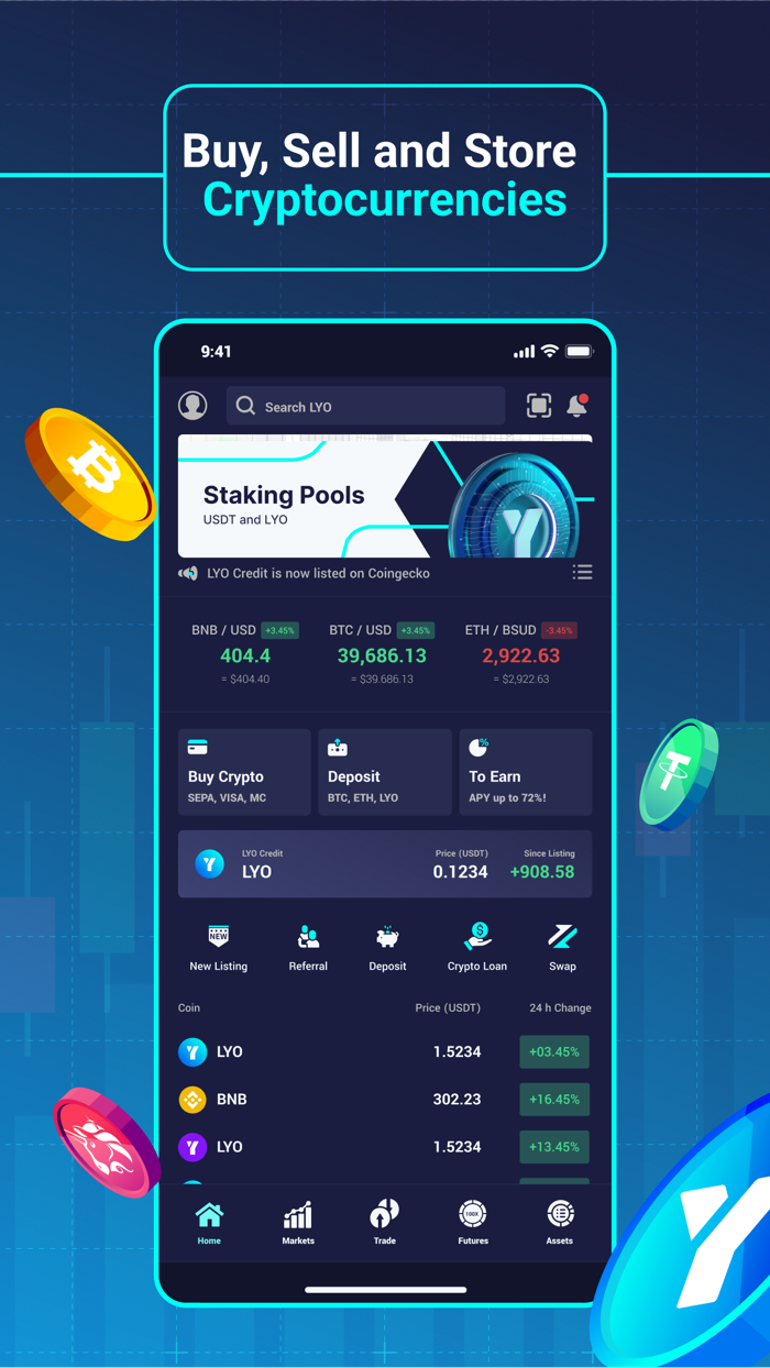 LYO TRADE Crypto BTC Exchange