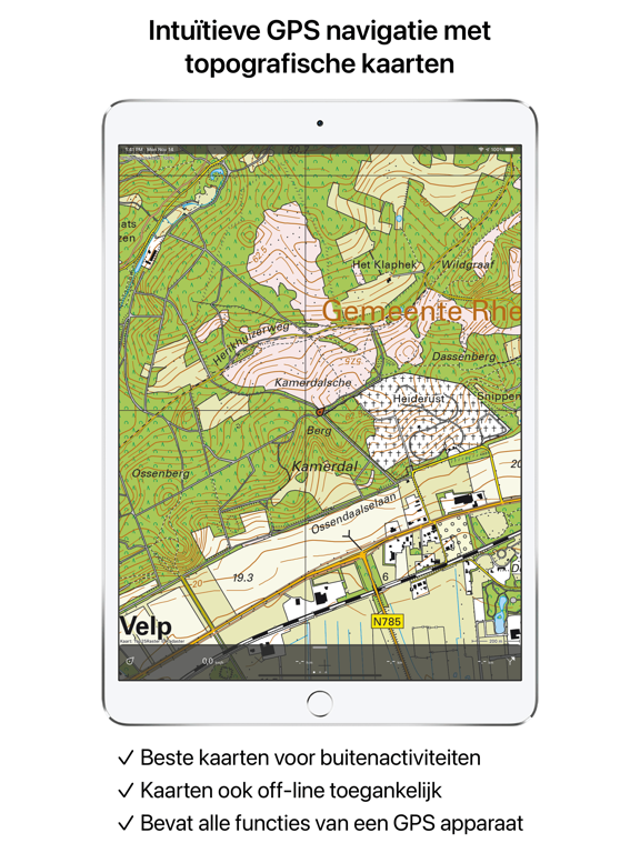 Topo GPS iPad app afbeelding 1
