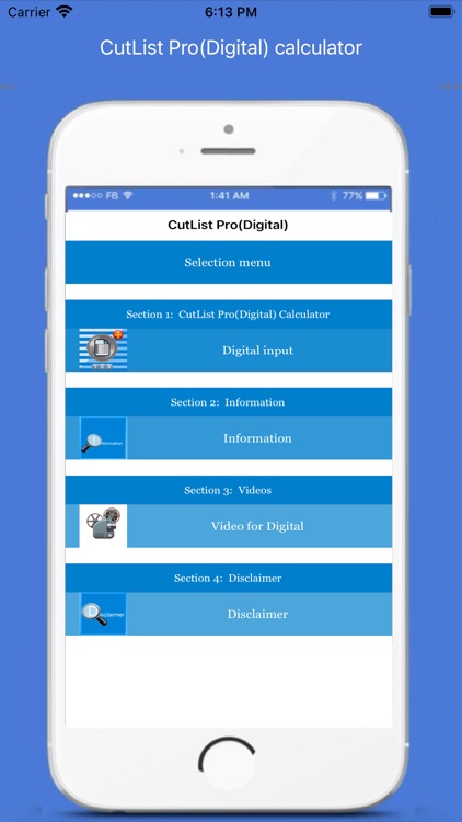 CutList Pro Digital Calculator