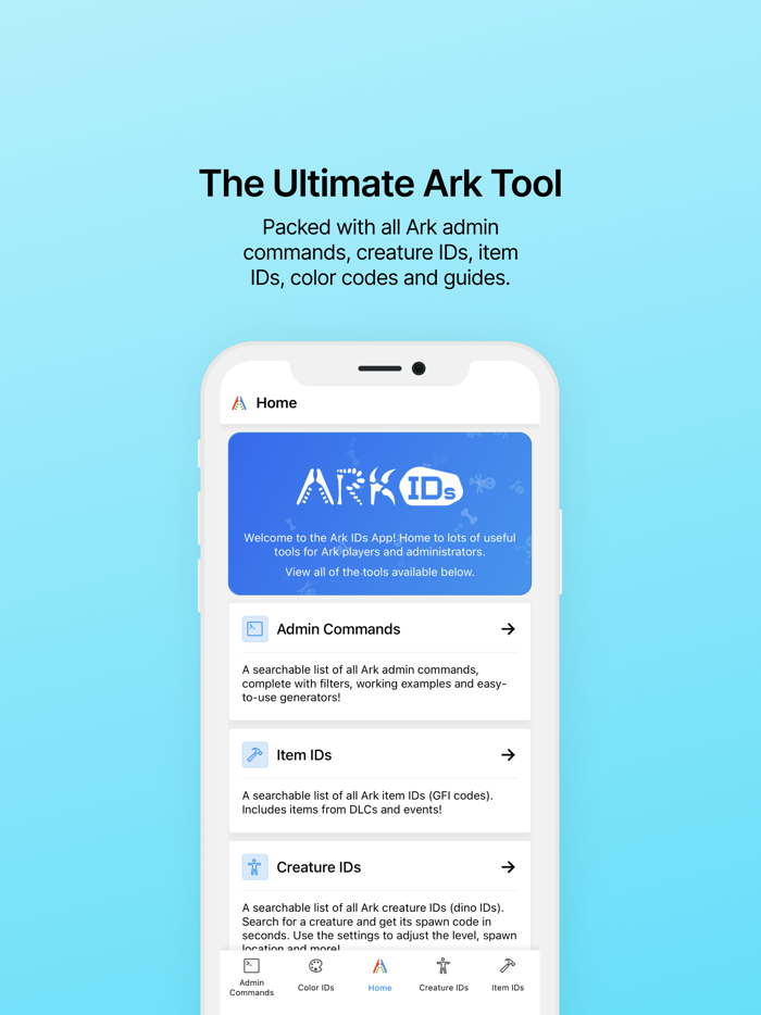 Ark IDs - Admin Commands  IDs
