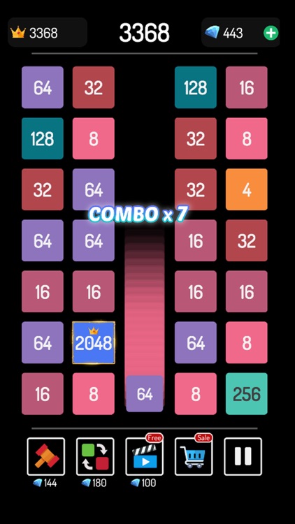 Merge number: Math game puzzle