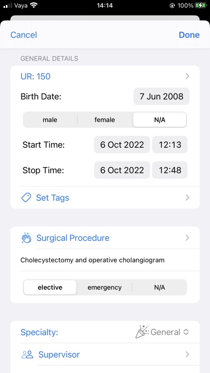 My Anaesthetic Logbook