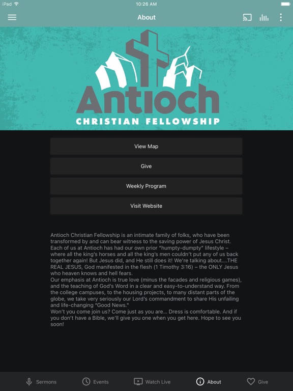 Antioch Christian Fellowship screenshot 3