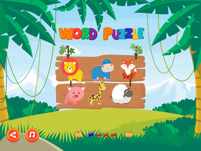 Funny Wood Word Puzzle