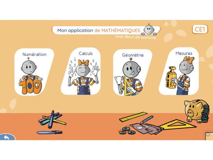 Mon appli de math CE1 avec BDG