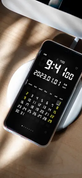 Game screenshot LCD Clock - Clock & Calendar apk