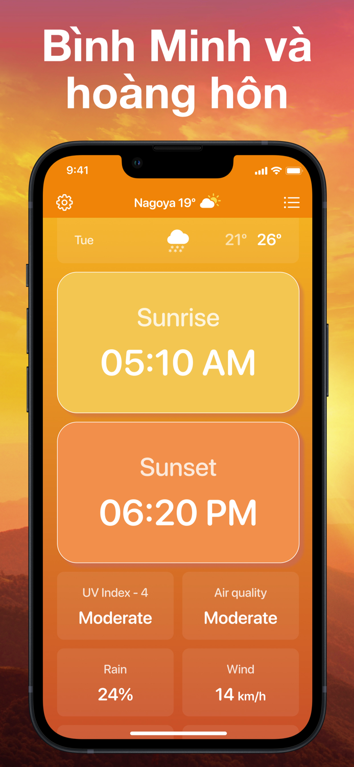 Thời tiết Air - dự báo