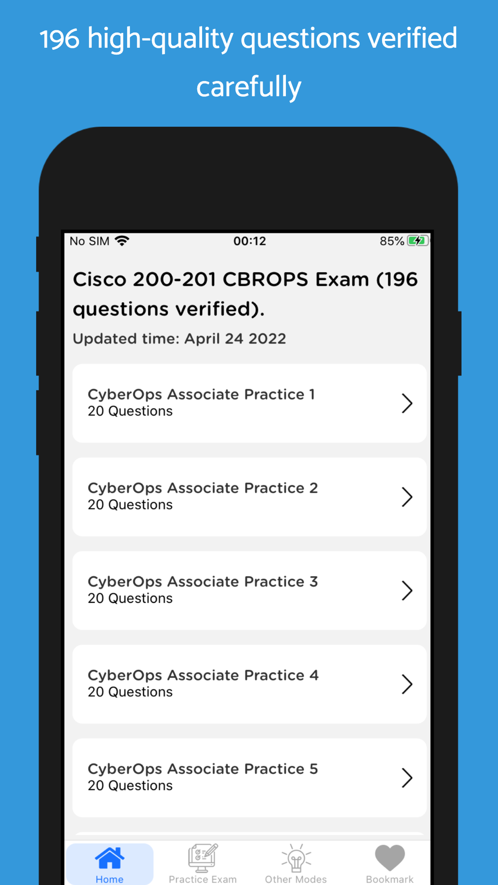 Cisco CBROPS 200-201 2022 Free Download App for iPhone - STEPrimo.com