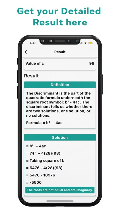 Discriminant Calculator