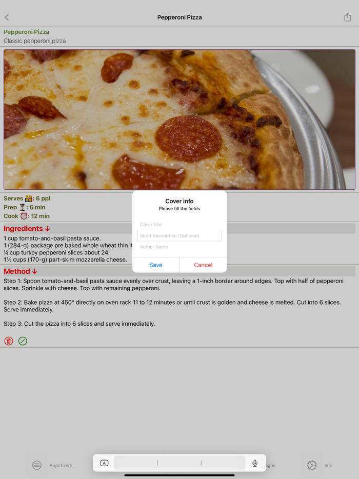 My Recipes Create and Share