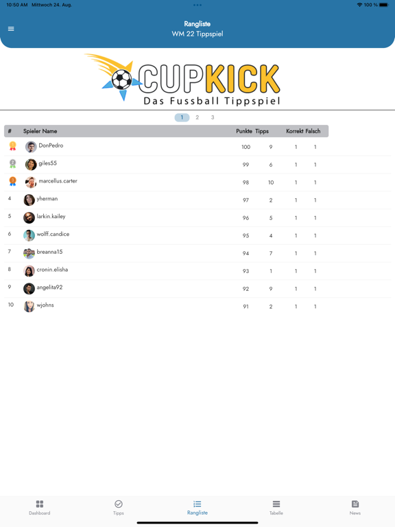 cupkick – Das Tippspiel screenshot 3