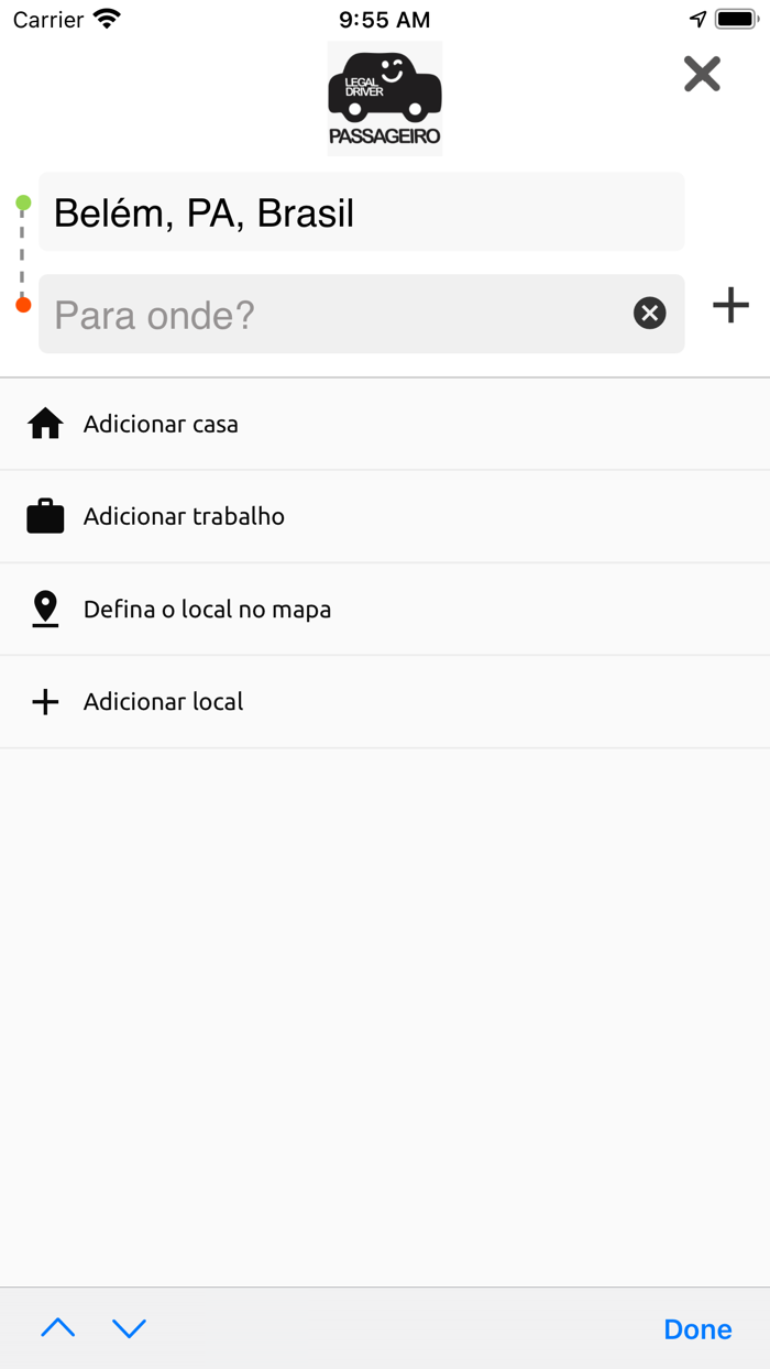 LEGAL DRIVER - Passageiro
