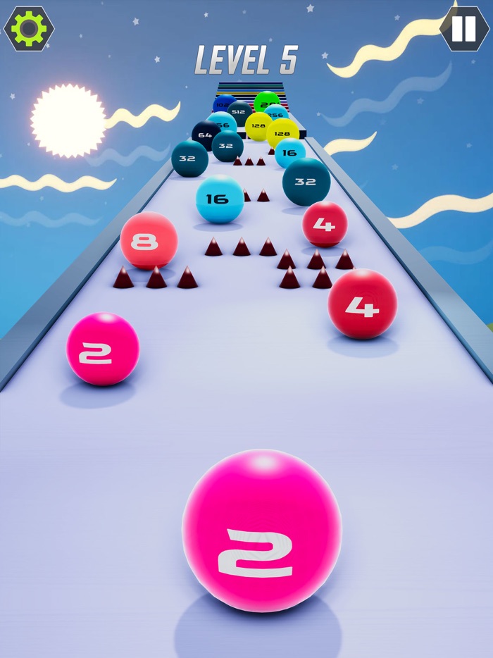 Rolling Ball Run 2048 Game