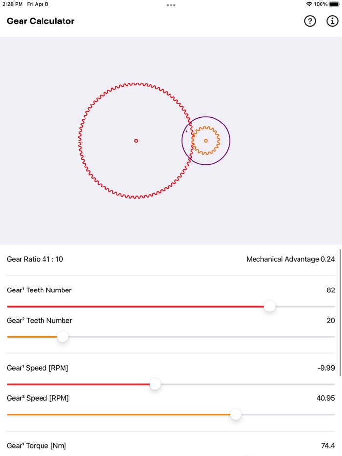 Gear Simulation  Calculation