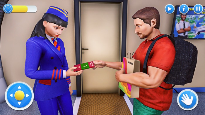 Flying Airplane Flight Hostess