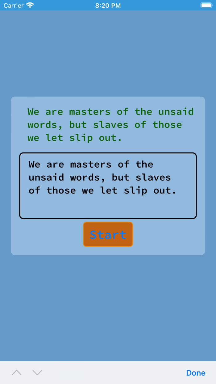 Typing Practice for screens