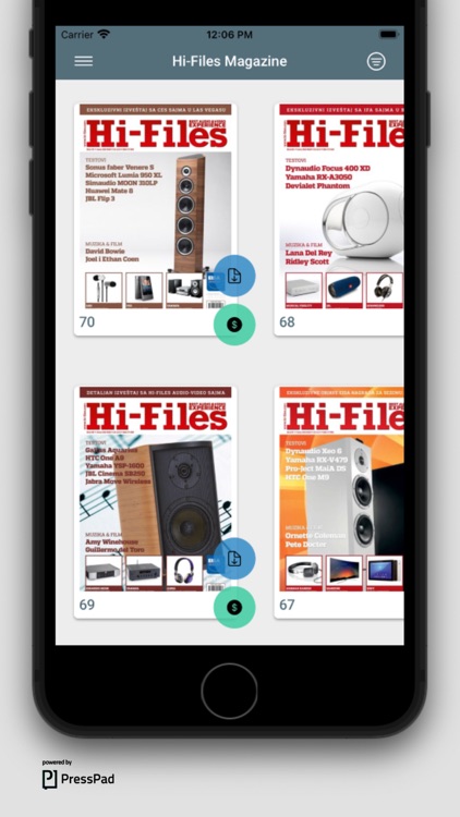 Hi-Files magazine app