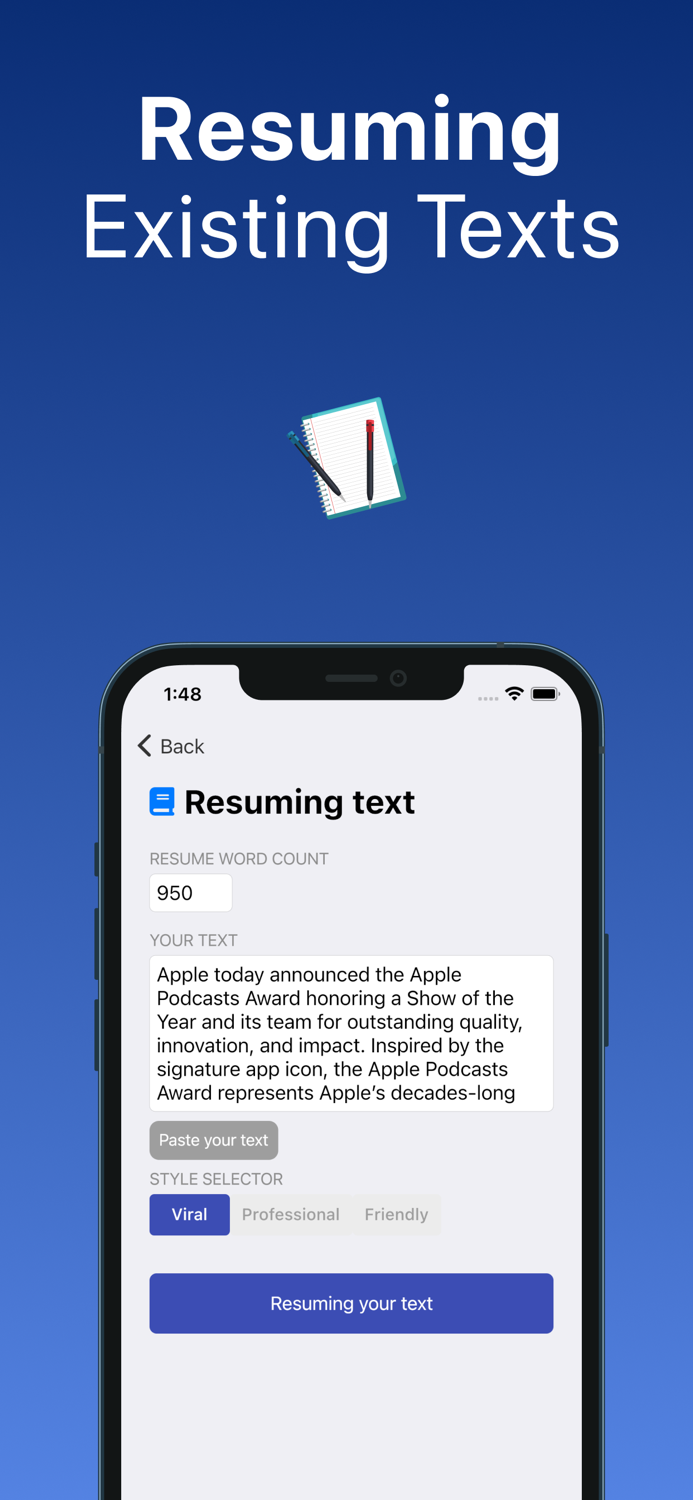 AI Professional Text Generator