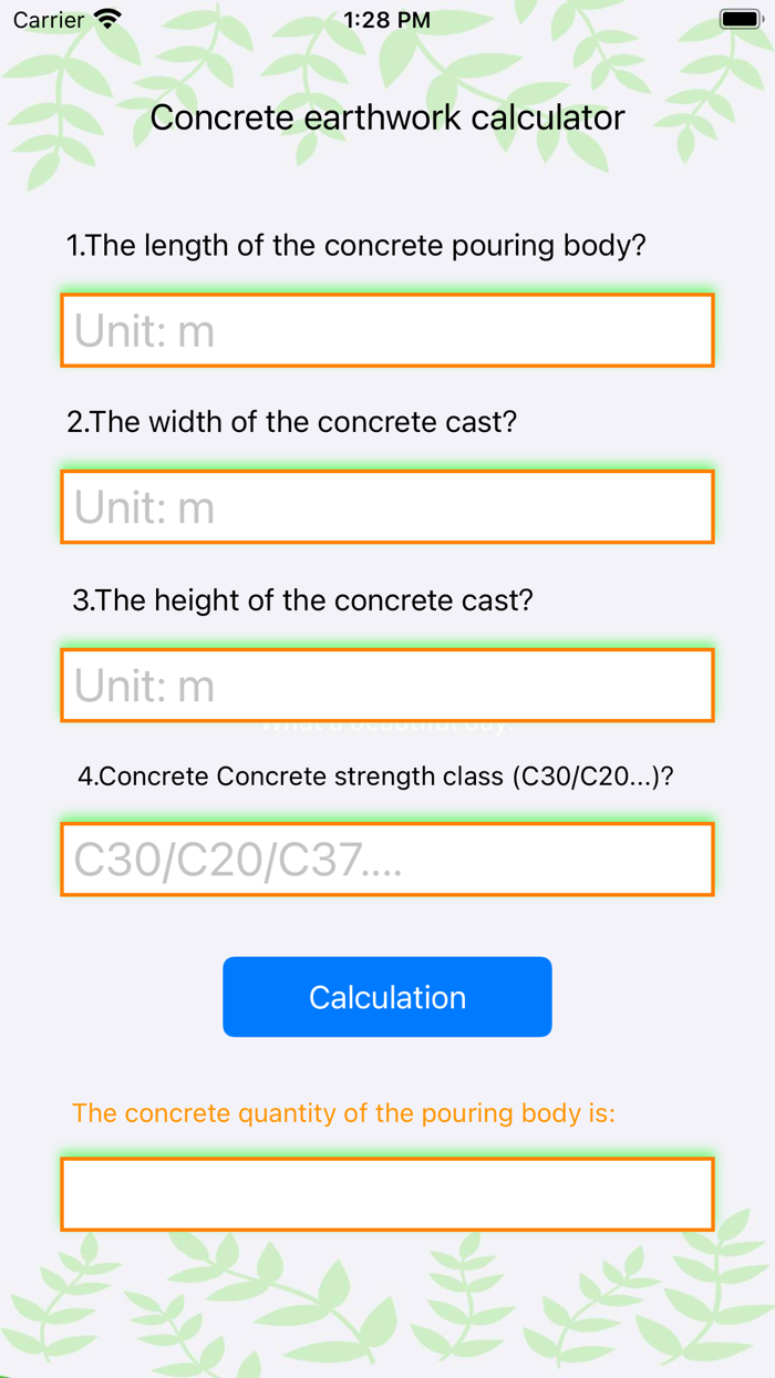 Concrete Earthwork Calculator