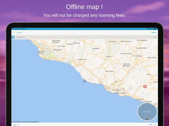 La Réunion OffLine Map Screenshots