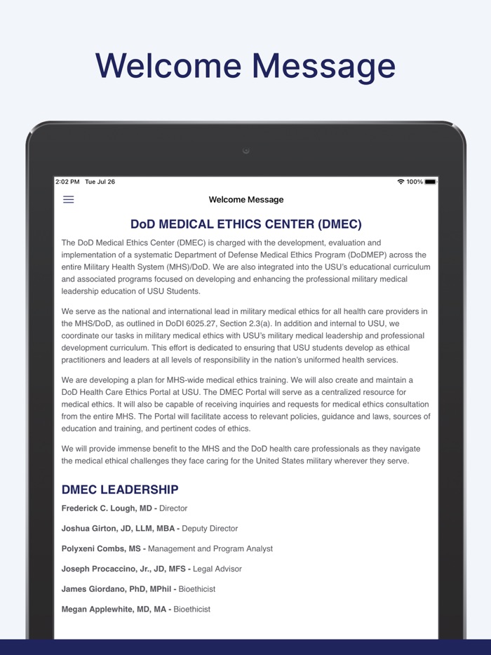 Defense Medical Ethics