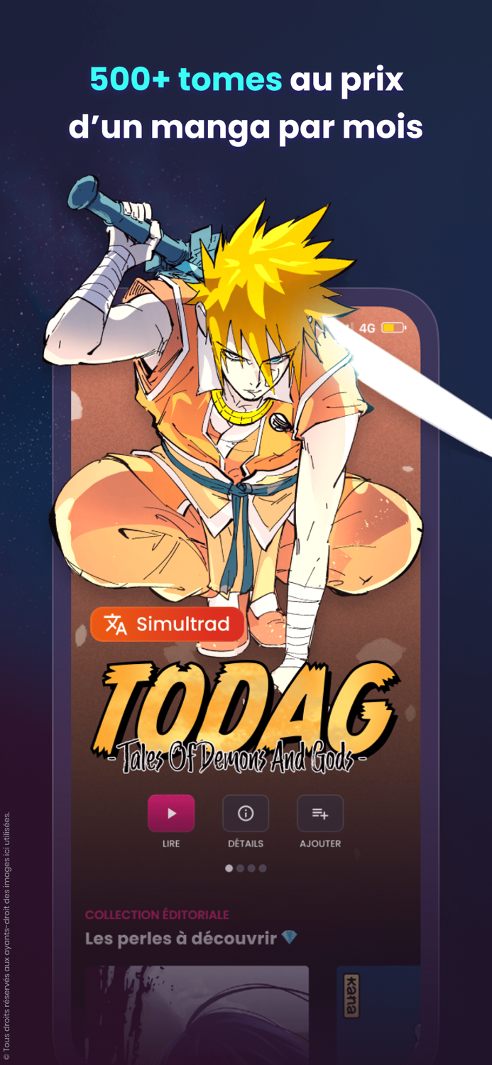 Mangas.io, lAbonnement manga