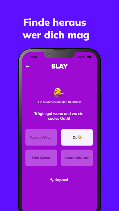 SLAY - Komplimente & Umfragen app screenshot 0 by Jannis Ringwald - appdatabase.net