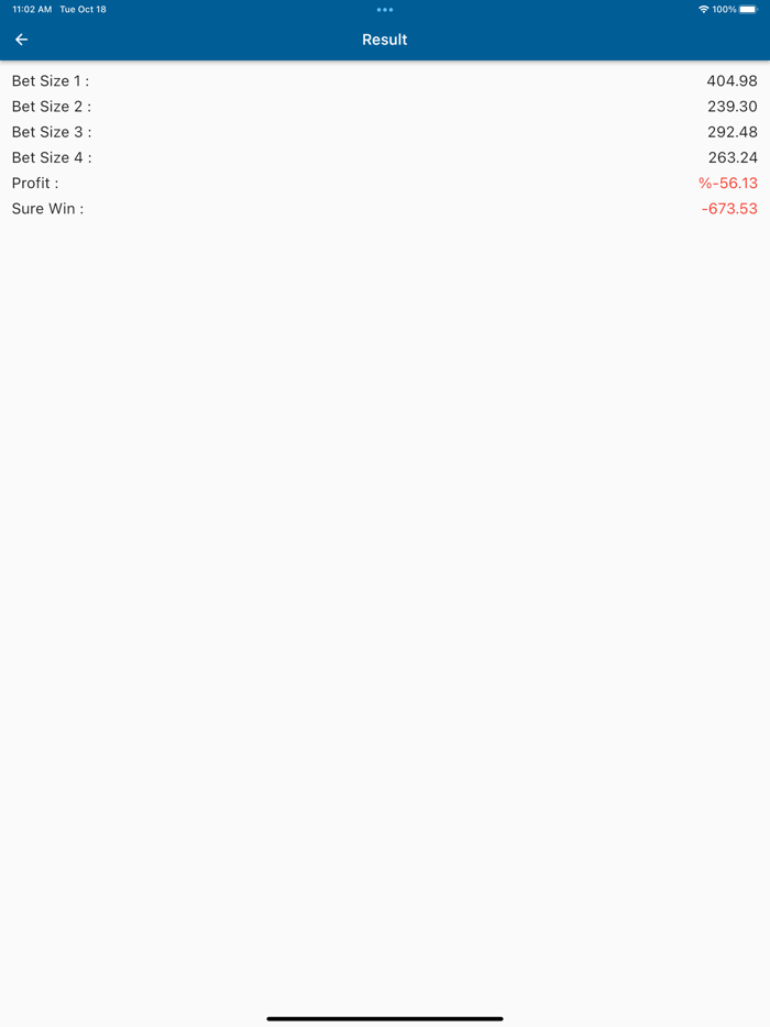 Betting Calculator - HT/FT