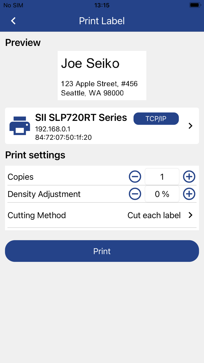 SII Smart Label Creator