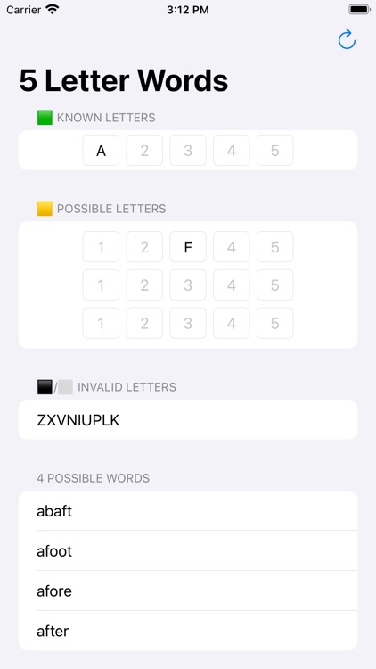 Martin - 5 Letter Words Finder