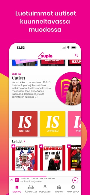 Supla: Äänikirjat Podit Radiot dans l'App Store