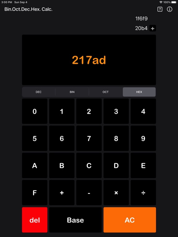 Bin Oct Dec Hex Calculator screenshot 19