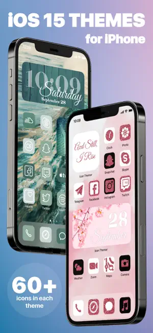 Screenshot 1 App. Themes: Aesthetic Iconas iphone