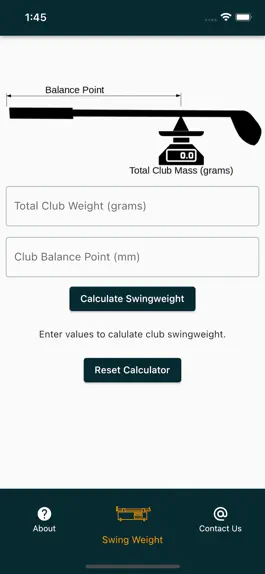 Game screenshot Golf Swingweight Calculator apk
