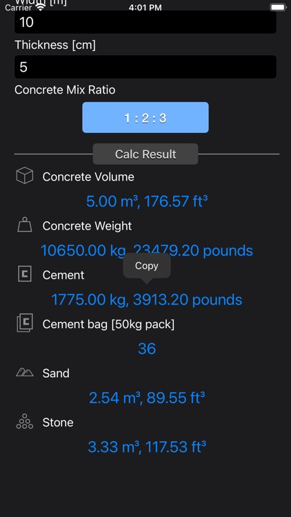 Concrete & Topsoil Calculator