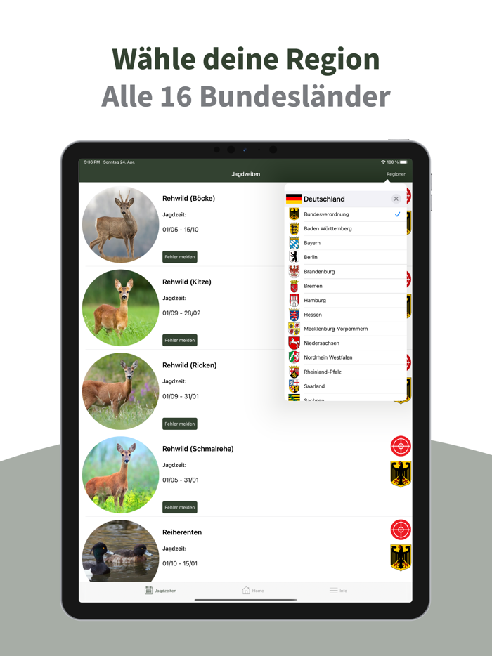 Hunting Plus - Jagdzeiten App