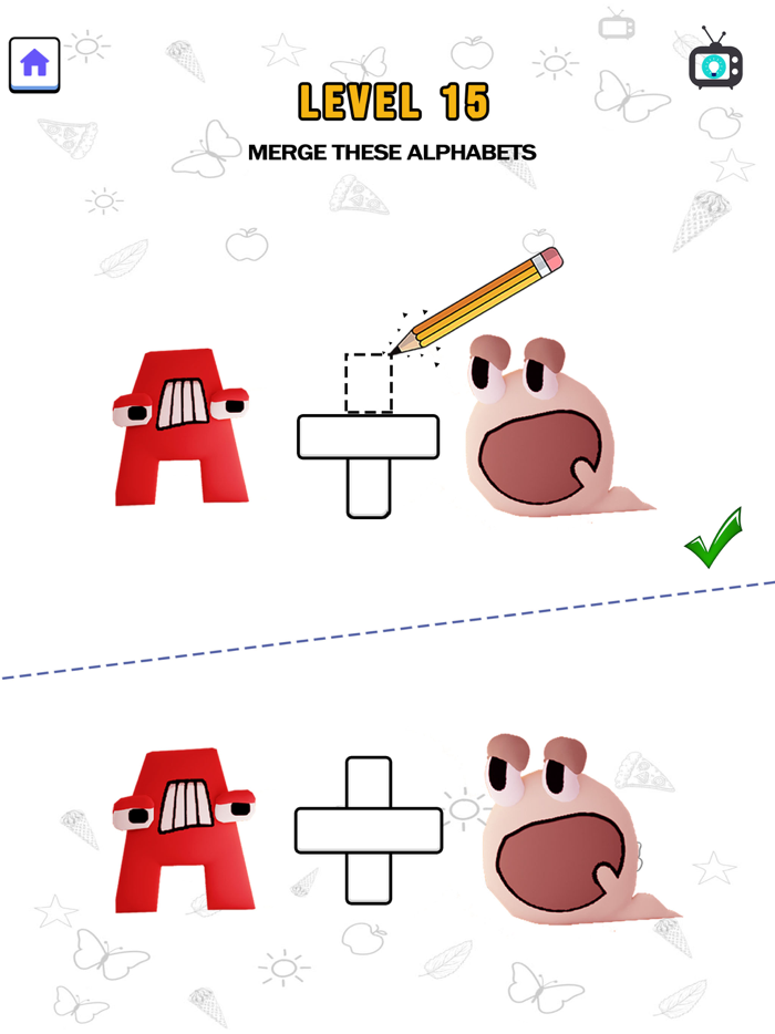 Draw Missing Part - DOP Puzzle