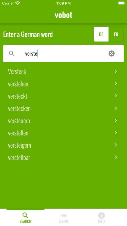 vobot German vocab trainer