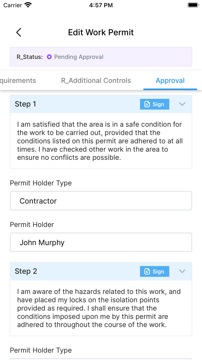 SHEQ Work Permit APP