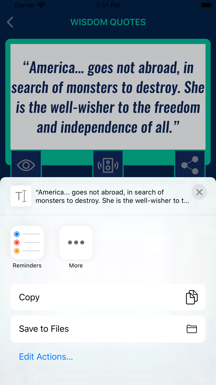 John Quincy Adams Wisdom