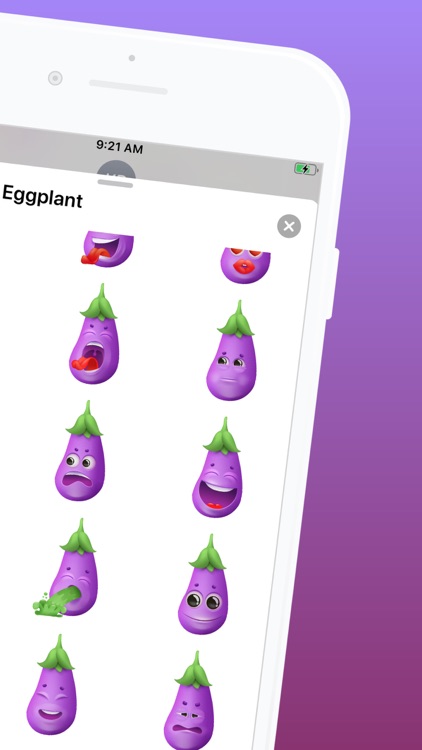 Eggplant 3D Emoji Stickers App screenshot-4