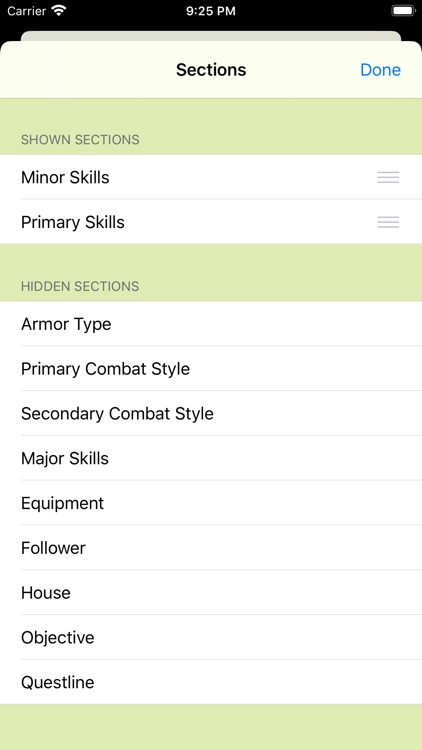 Character Attribute Record