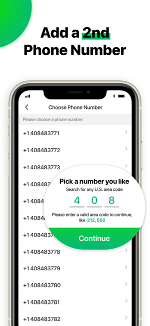 2nd Line - Texting Number App